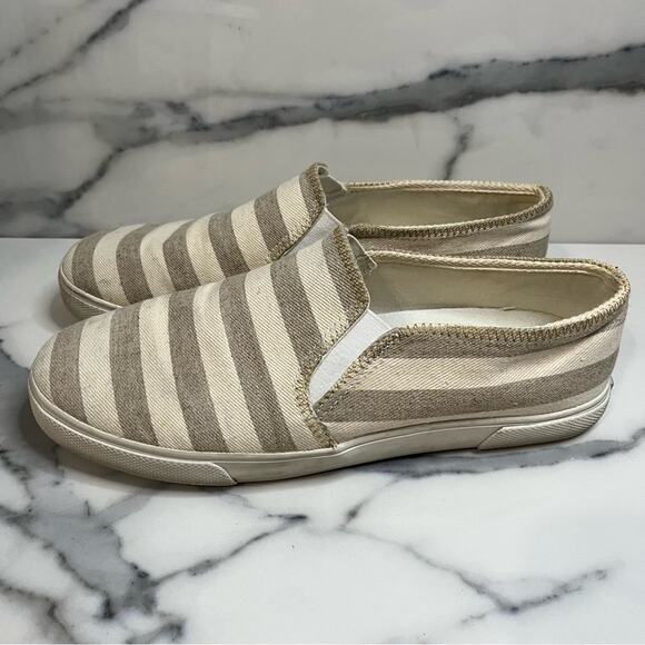 Jack Rogers Women's Striped Canvas Tan Neutral Jane Sneakers Sz 11 Casual - Picture 3 of 8